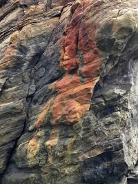 Low angle view of rock formation