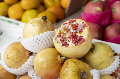 Close-up of fruits for sale in market