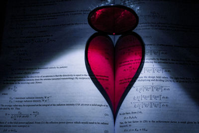 Close-up of open book