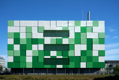 Modern building against blue sky