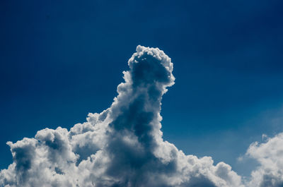 Low angle view of clouds in blue sky