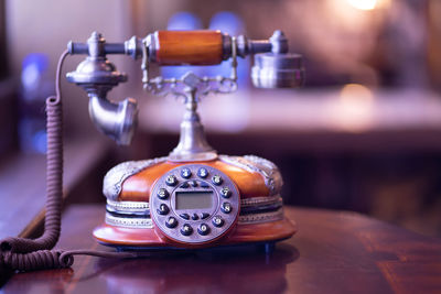 Close-up of telephone