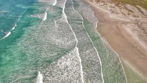 High angle view of beach