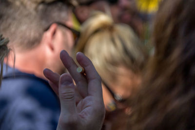 Portrait of couple holding hands