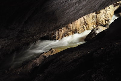 Scenic view of waterfall