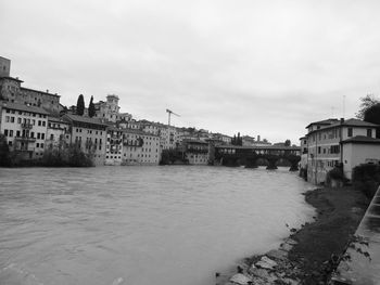 View of canal along buildings