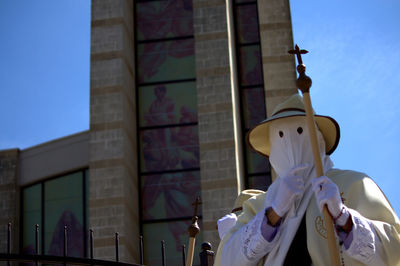 Low angle view of statue