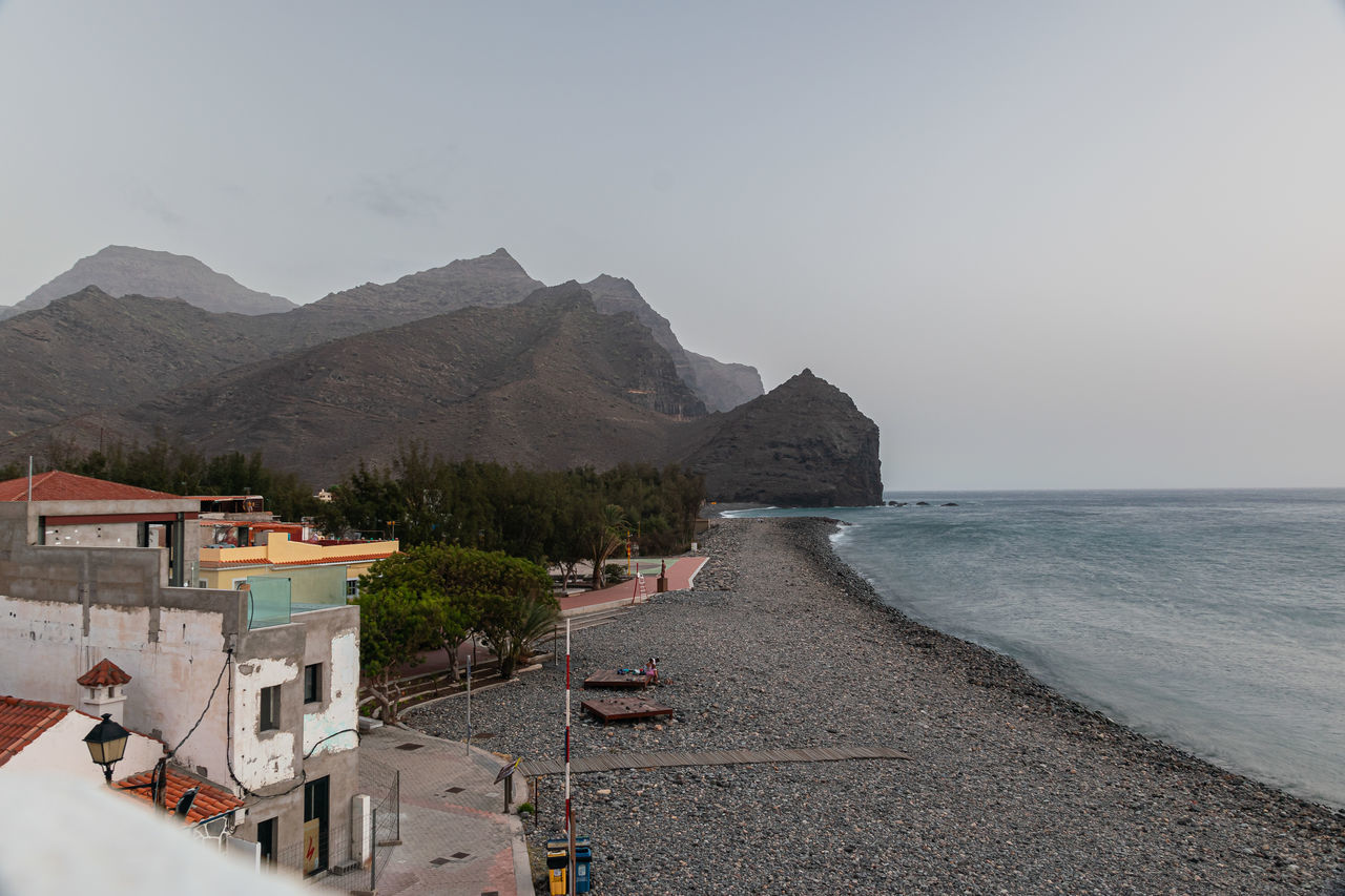 SCENIC VIEW OF BEACH BY BUILDINGS AGAINST SKY