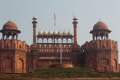 View of historic building against clear sky