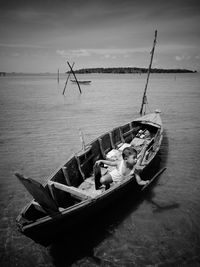 Boats in sea