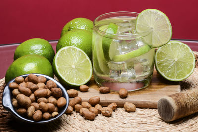 Various fruits on table