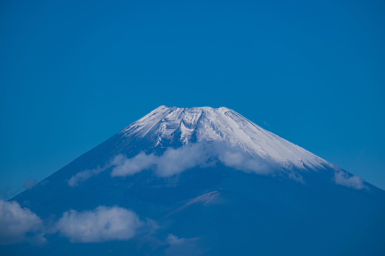 SNOWCAPPED MOUNTAIN AGAINST BLUE SKY