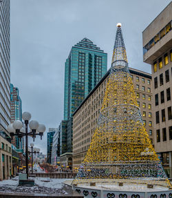 Low angle view of buildings in city