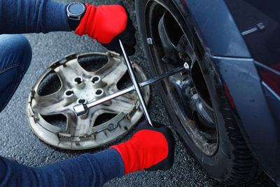 Cropped image of car