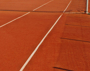 High angle view of empty court