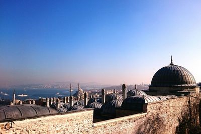 View of built structure against clear sky