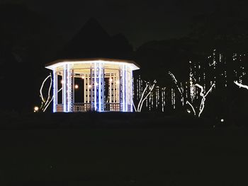 View of illuminated blurred lights