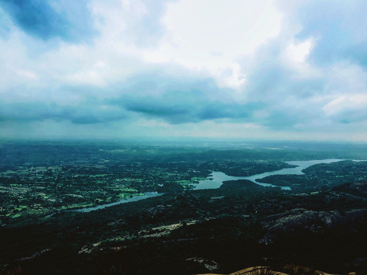 HIGH ANGLE VIEW OF CITYSCAPE