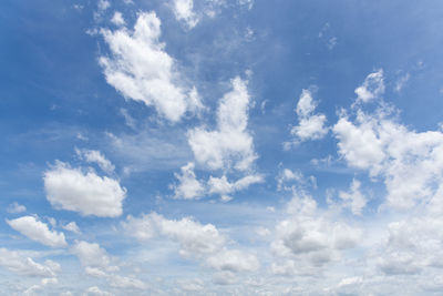 Low angle view of clouds in sky