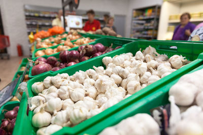 Vegetables in supermarket for sale