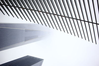 Low angle view of skyscrapers against sky