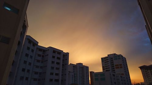 Low angle view of buildings in city