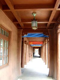 Empty corridor of building