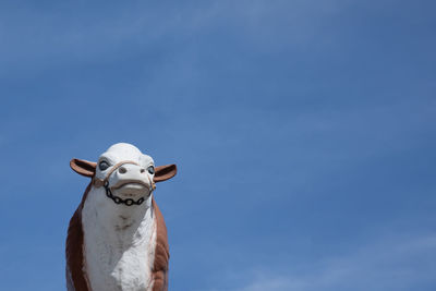 Low angle view of a horse against sky