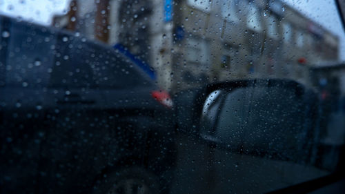 Water drops on car window