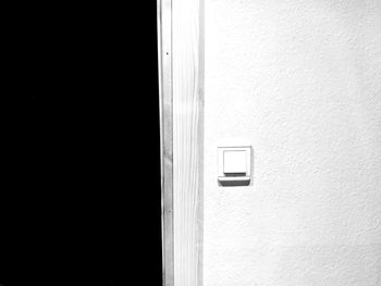 Close-up of white door