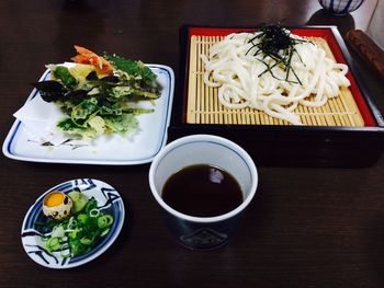 Close-up of food served in plate