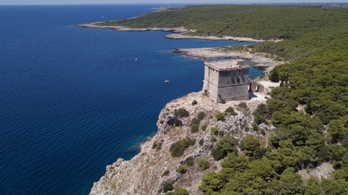 High angle view of sea