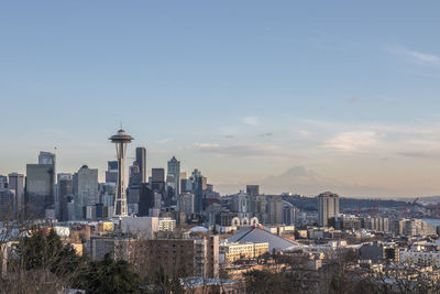 High angle view of city