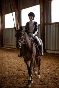 Man riding horse