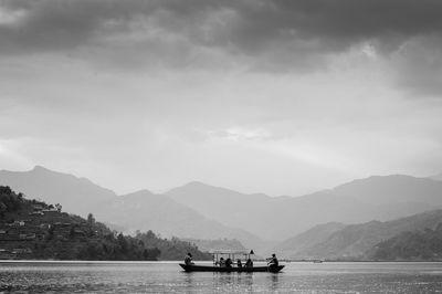 Boats sailing in sea