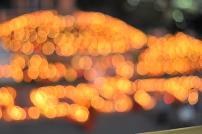 Defocused image of illuminated lights