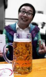 Close-up of drink on table