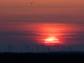 Scenic view at sunset