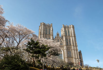 Low angle view of historical building against sky