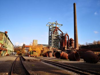 View of factory against sky