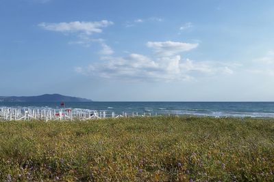 Scenic view of sea against sky