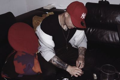 Man sitting on floor