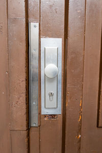 Close-up of closed door