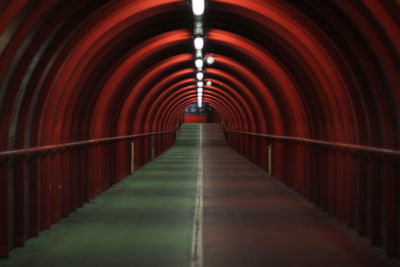 Empty corridor in tunnel