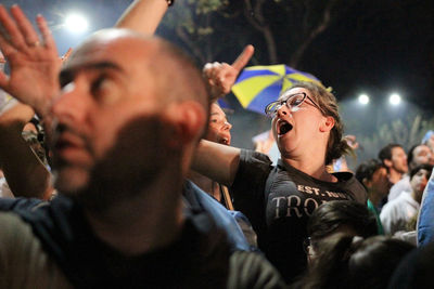 Group of people at music concert