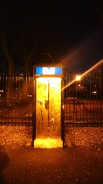 Illuminated built structure at night