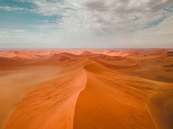 Scenic view of desert against sky