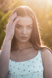 Portrait of young woman