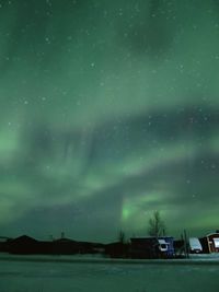 Scenic view of star field against sky at night