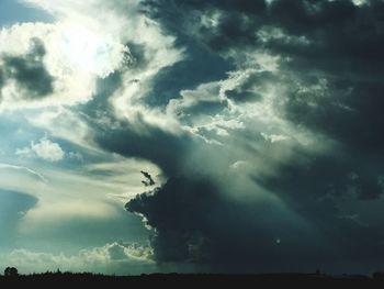 Low angle view of cloudy sky